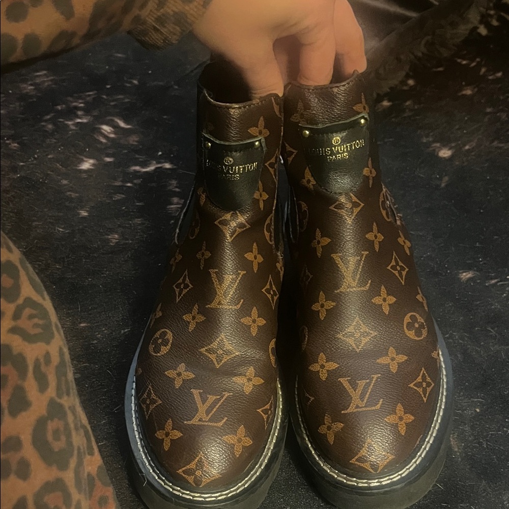 Monogram women’s boots dupe
